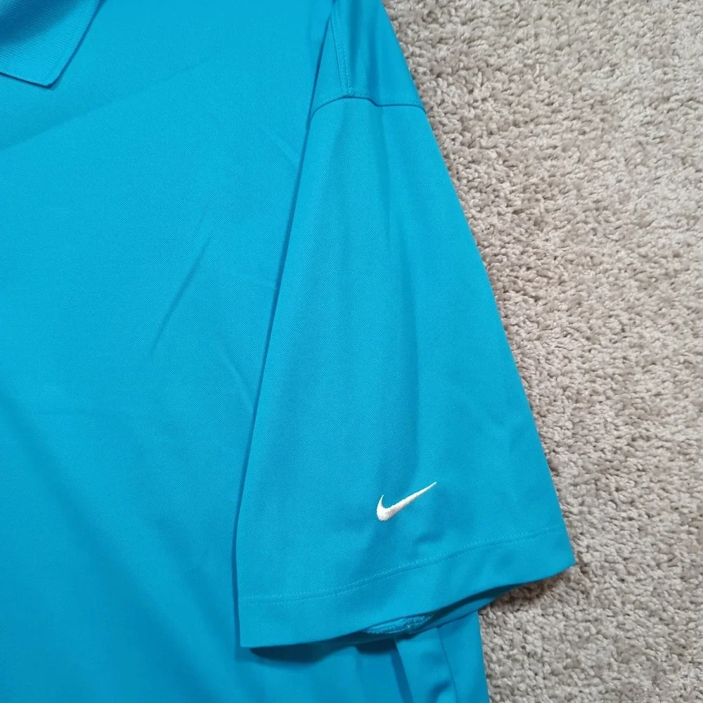 Nike Golf Dri-Fit Polo Short Sleeve  Shirt Mens Size Large Blue‎